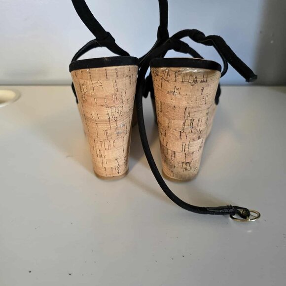 EUC H&M Strappy Wedge Sandlas with Cork Heels - Picture 6 of 7